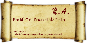 Madár Anasztázia névjegykártya